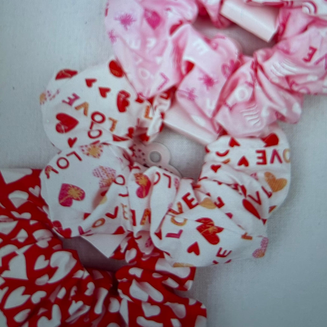 Valentine scrunchies