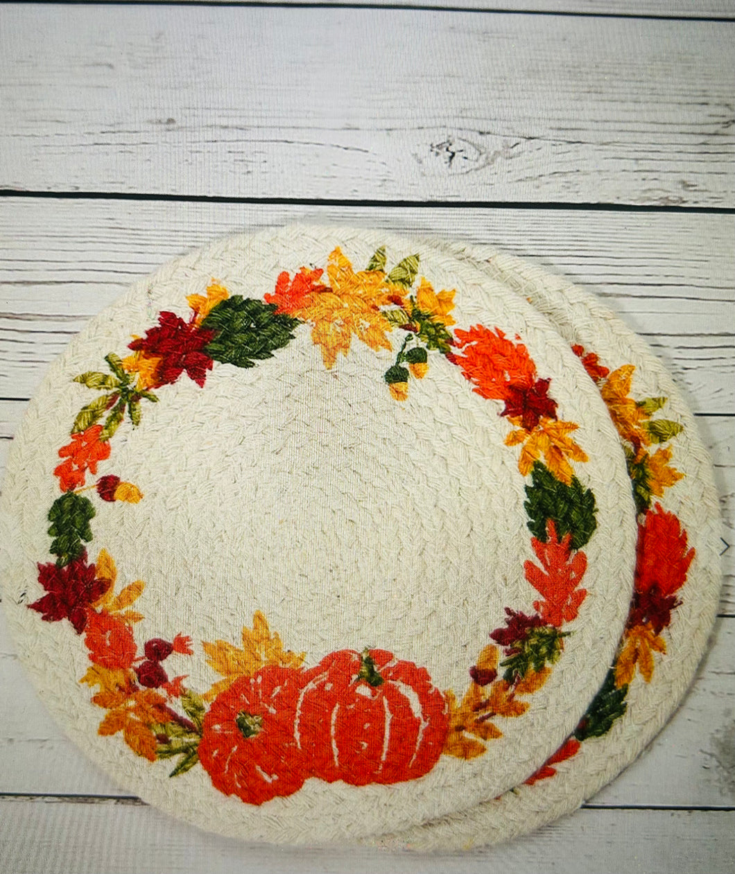 2pcs Fall Pumpkin Trivet