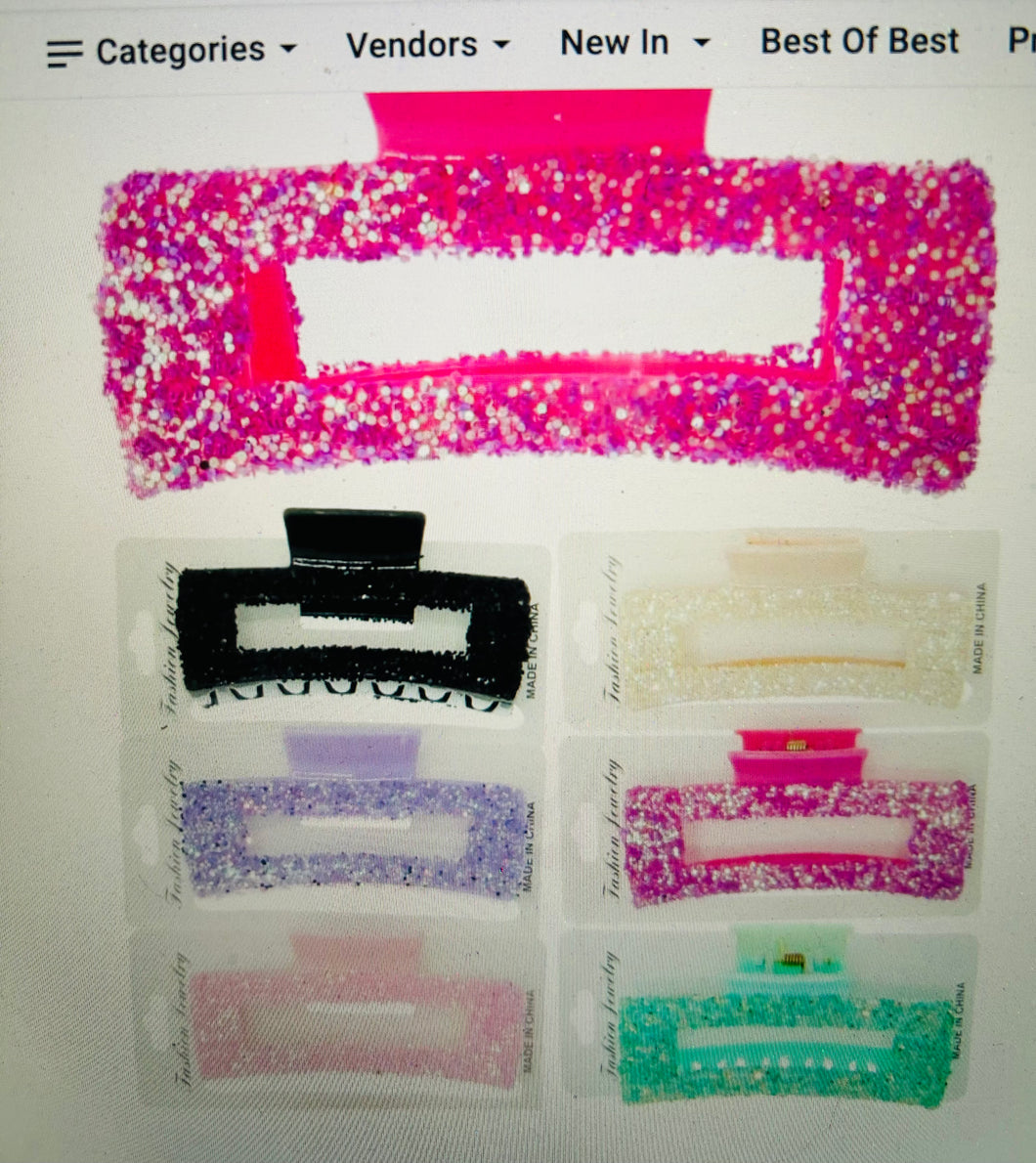 Glitter Hair Clips