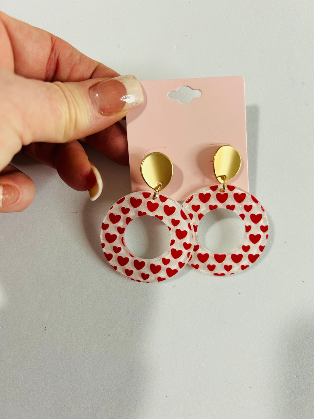 Valentines Heart earrings