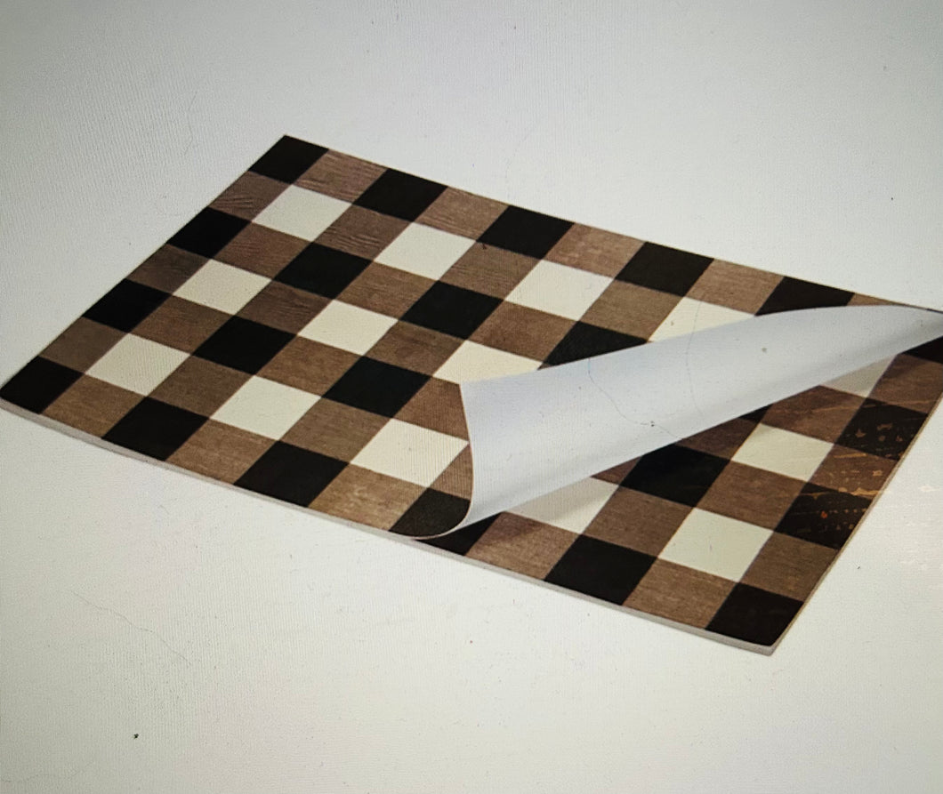 Paper Placemat - Brown Check