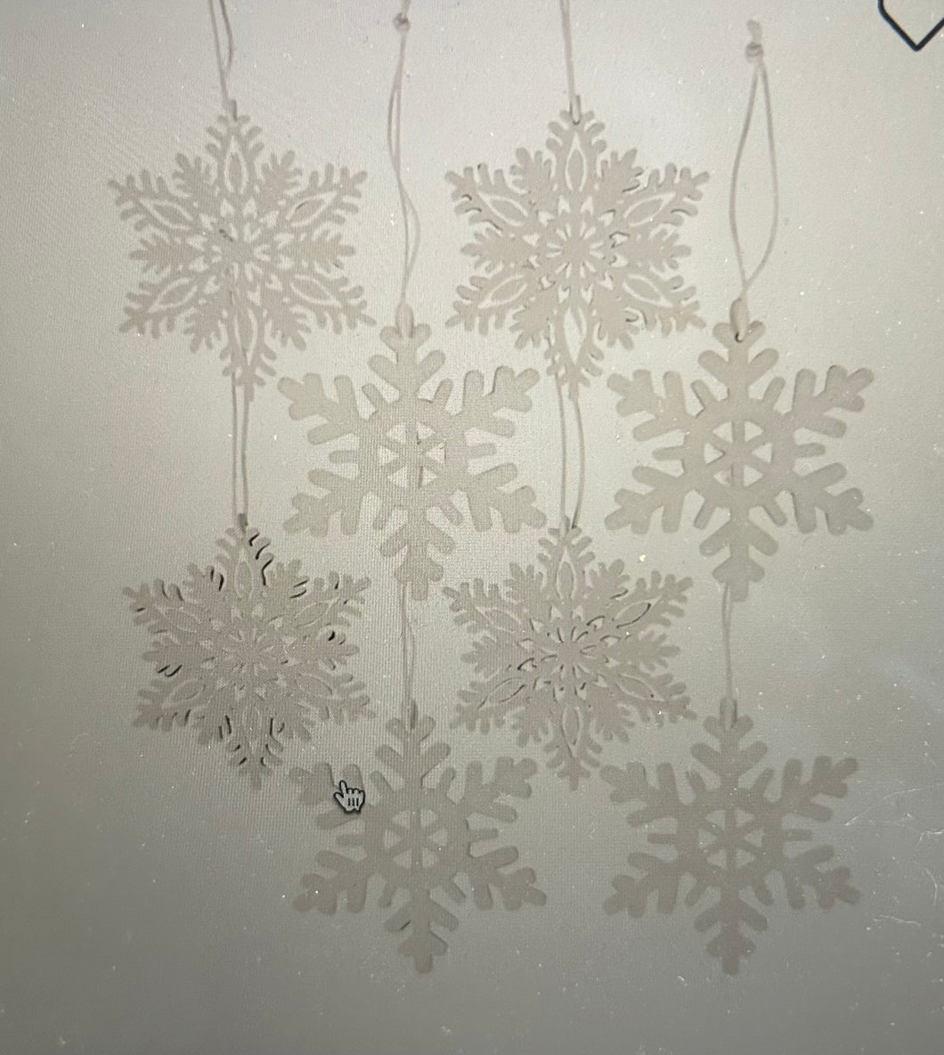 Snowflake ornaments 8 pack