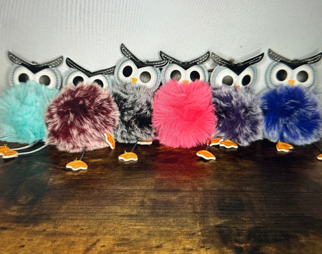 Fuzzy Owl Keychain