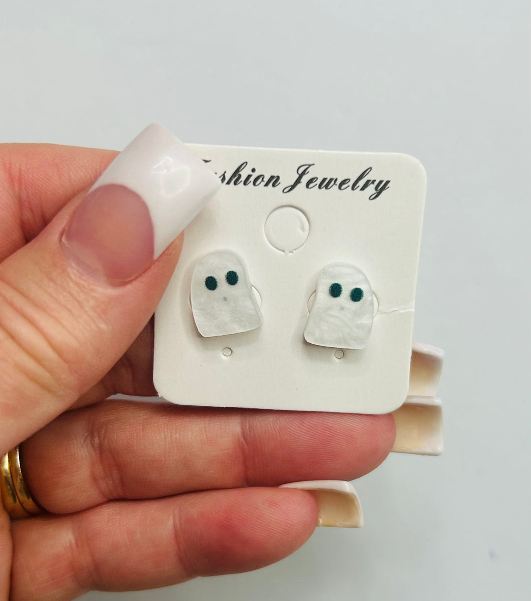 Small Halloween ghost studs