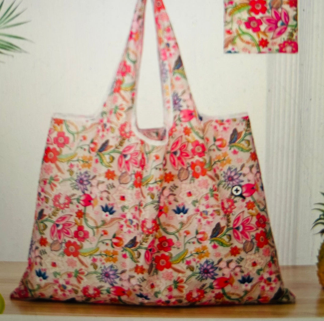 Large floral reusable bags