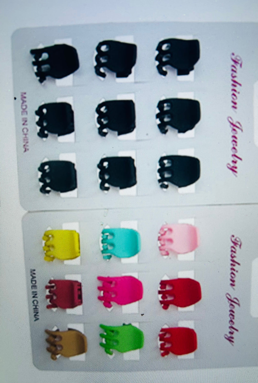 Mini hair claw clips