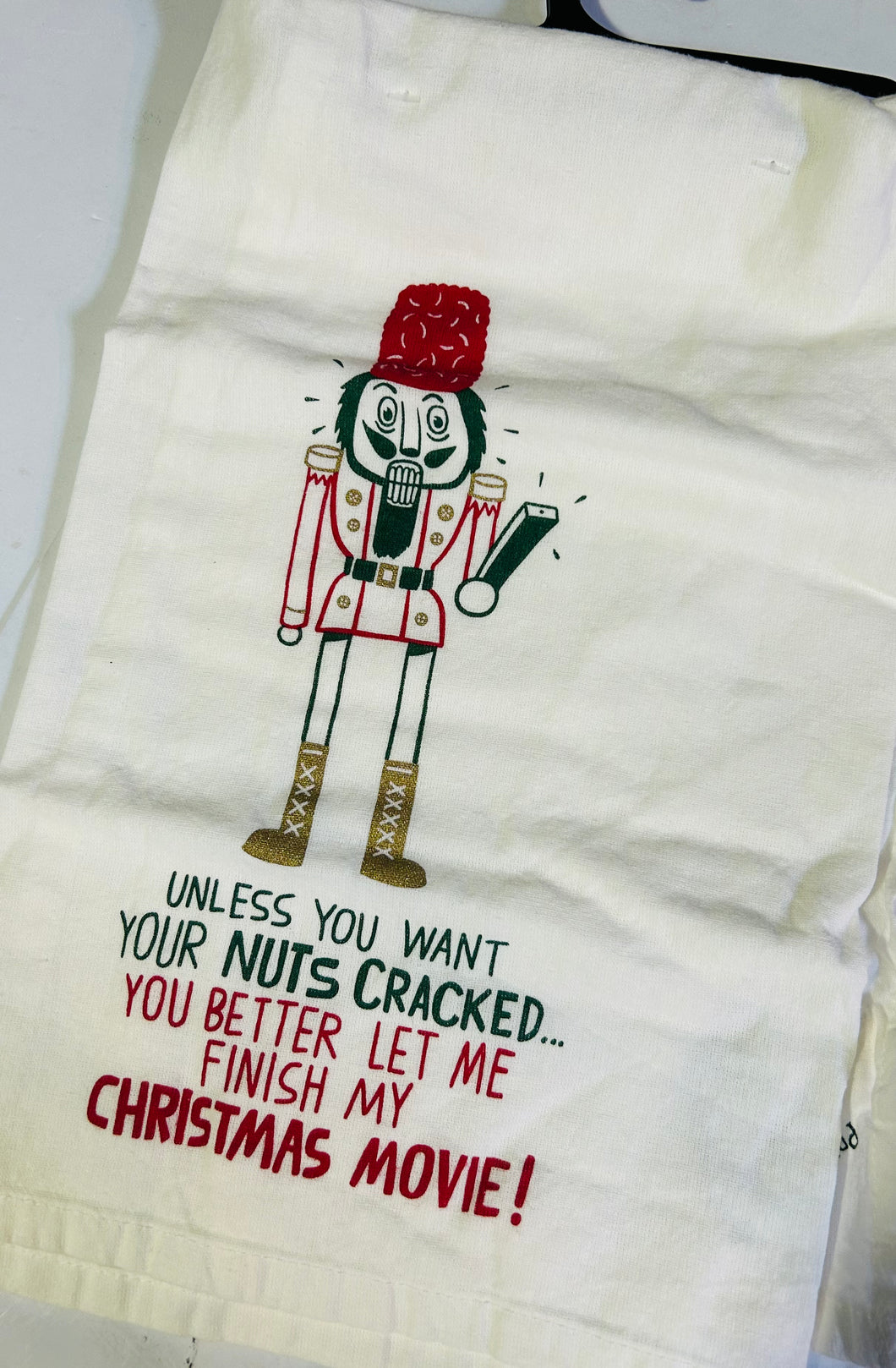 Christmas Kitchen Towel Nuts Cracker