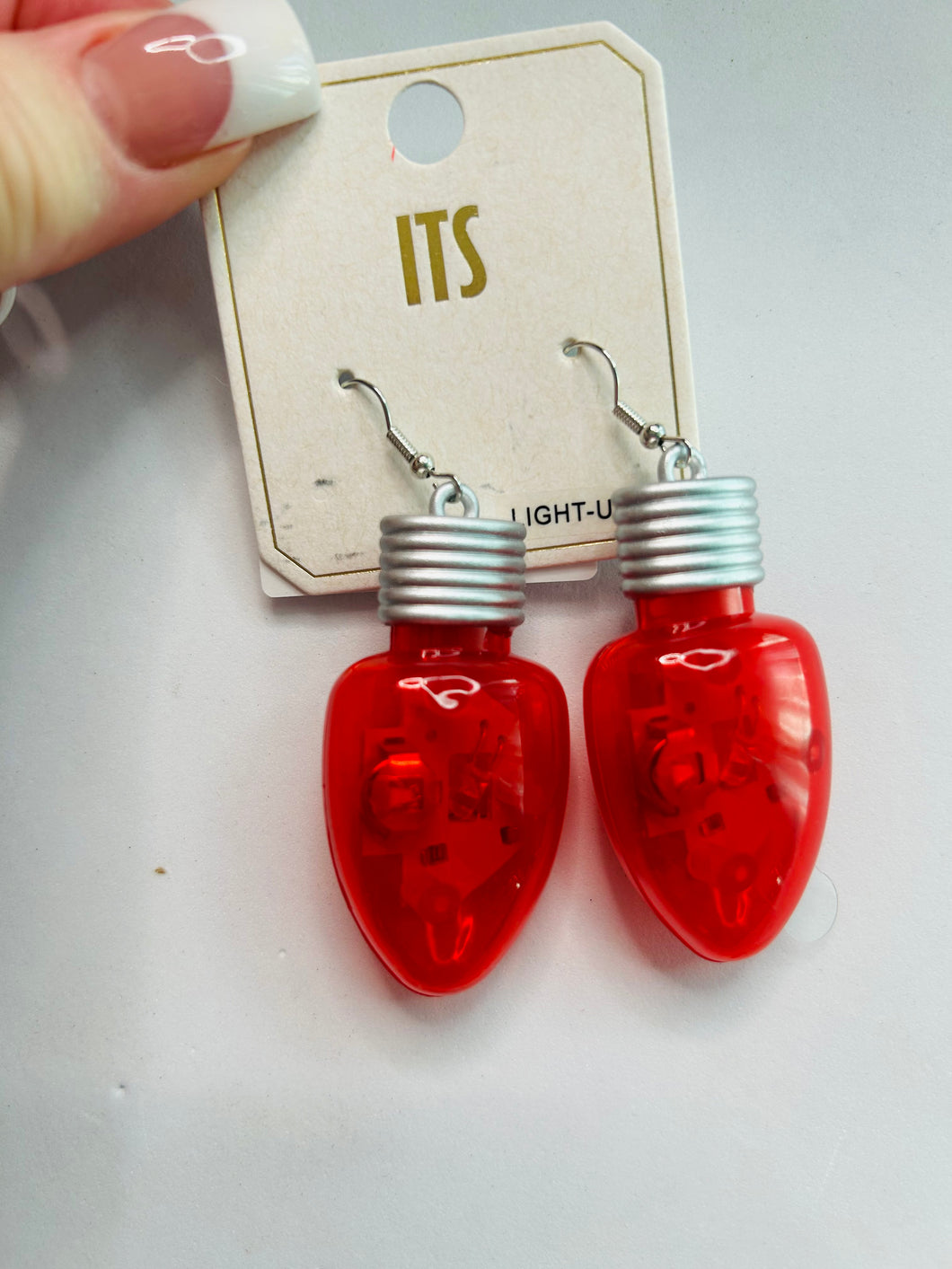 Christmas light up earrings