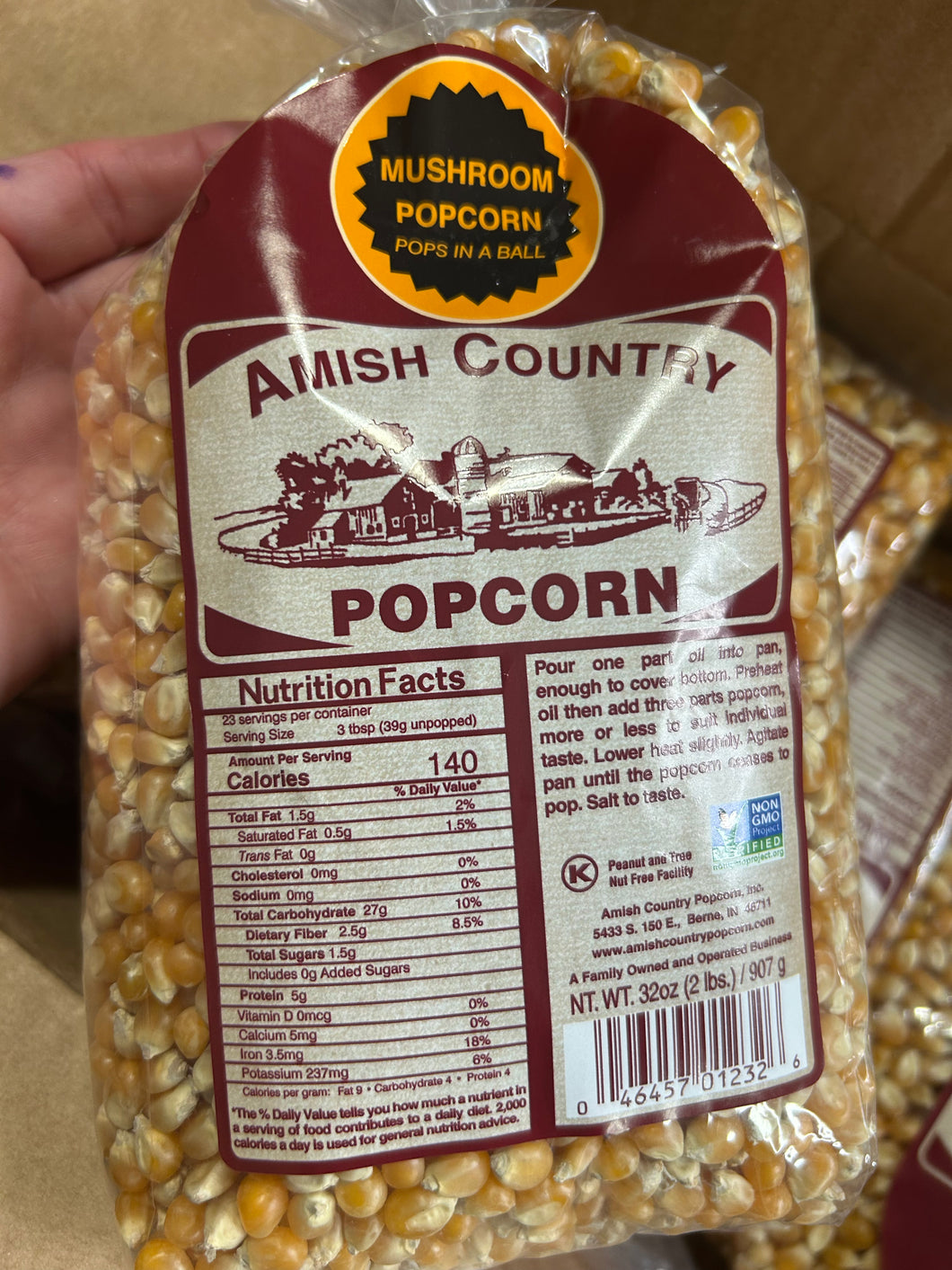 Amish Country 2lb mushroom popcorn