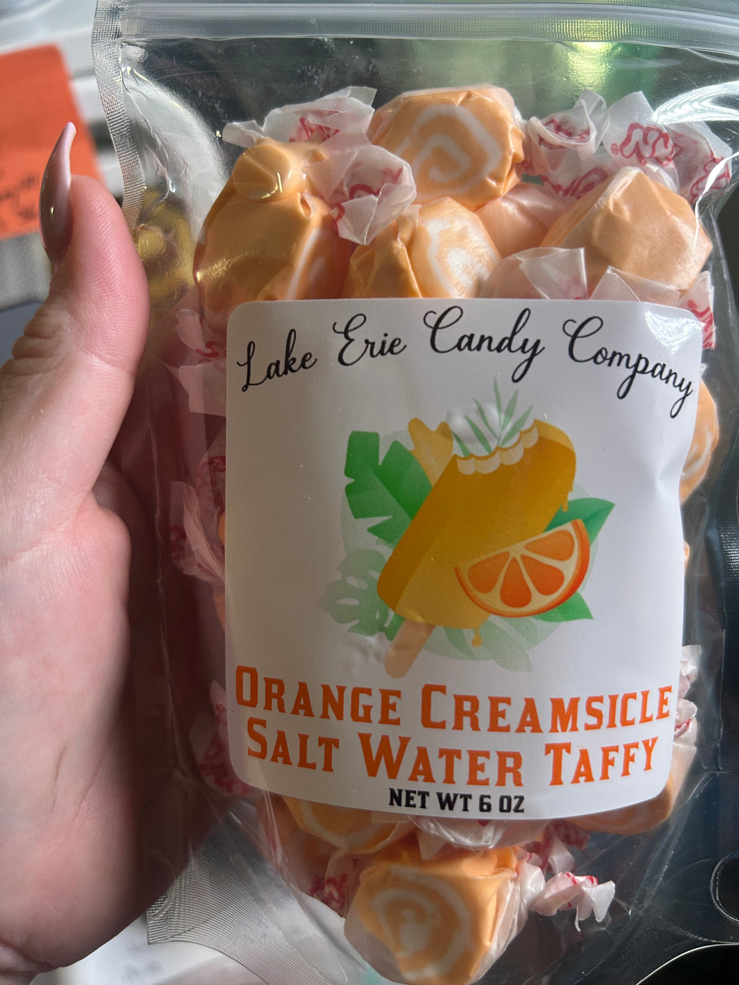 Lake Erie orange creamsicle taffy