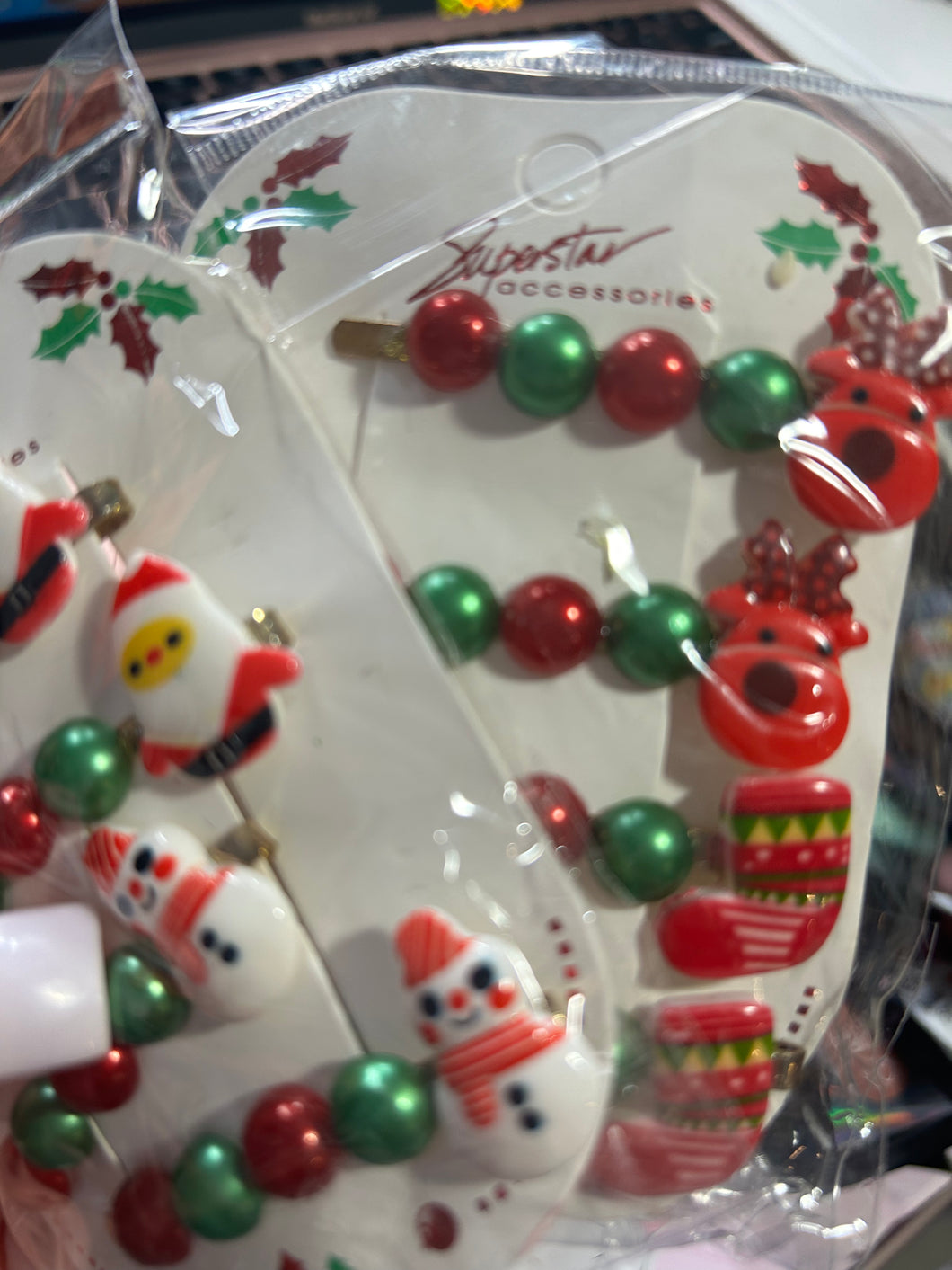 Christmas 4pc hair clips