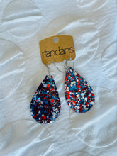 Load image into Gallery viewer, Glitter Teardrop Earrings | Americana
