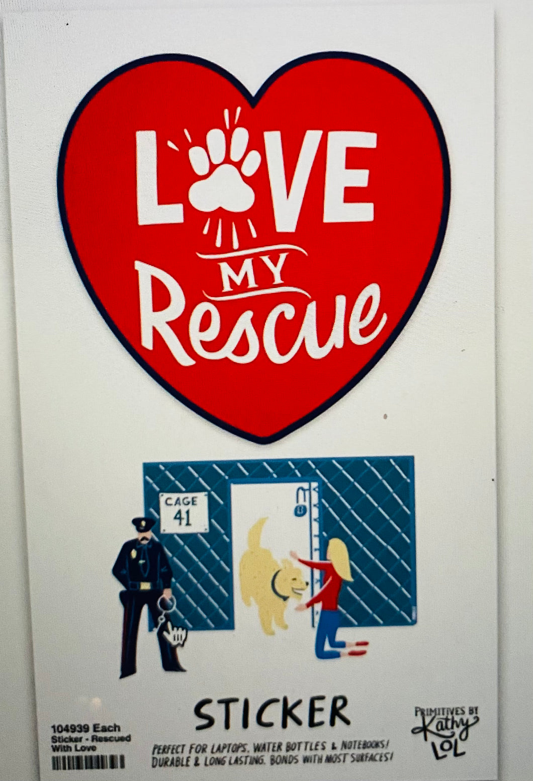 Sticker - love my rescue